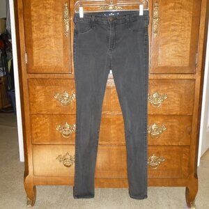 Hollister Women's High-Rise Black Wash Jean Leggings Waist 28